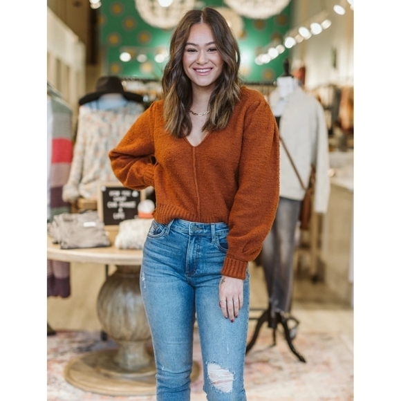 NEW Free People | Reverie Vneck Sweater S - Picture 2 of 16